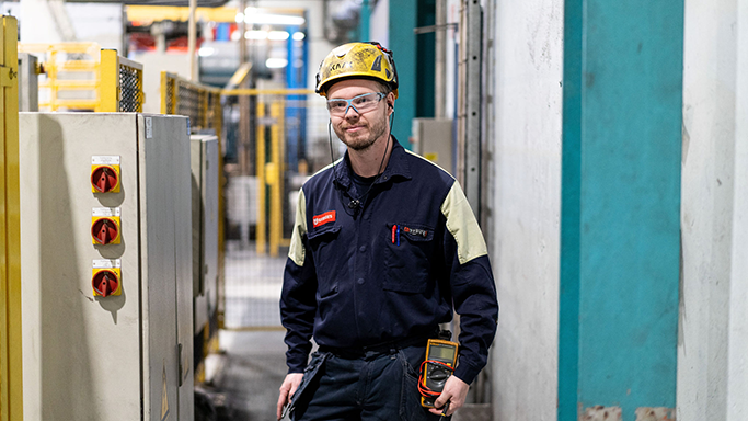 Tomas Karlsson, an Automation Technician at Gränges Finspång. 
