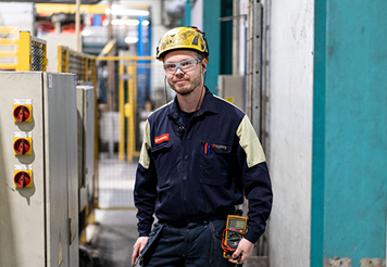 Tomas Karlsson, an Automation Technician at Gränges Finspång.