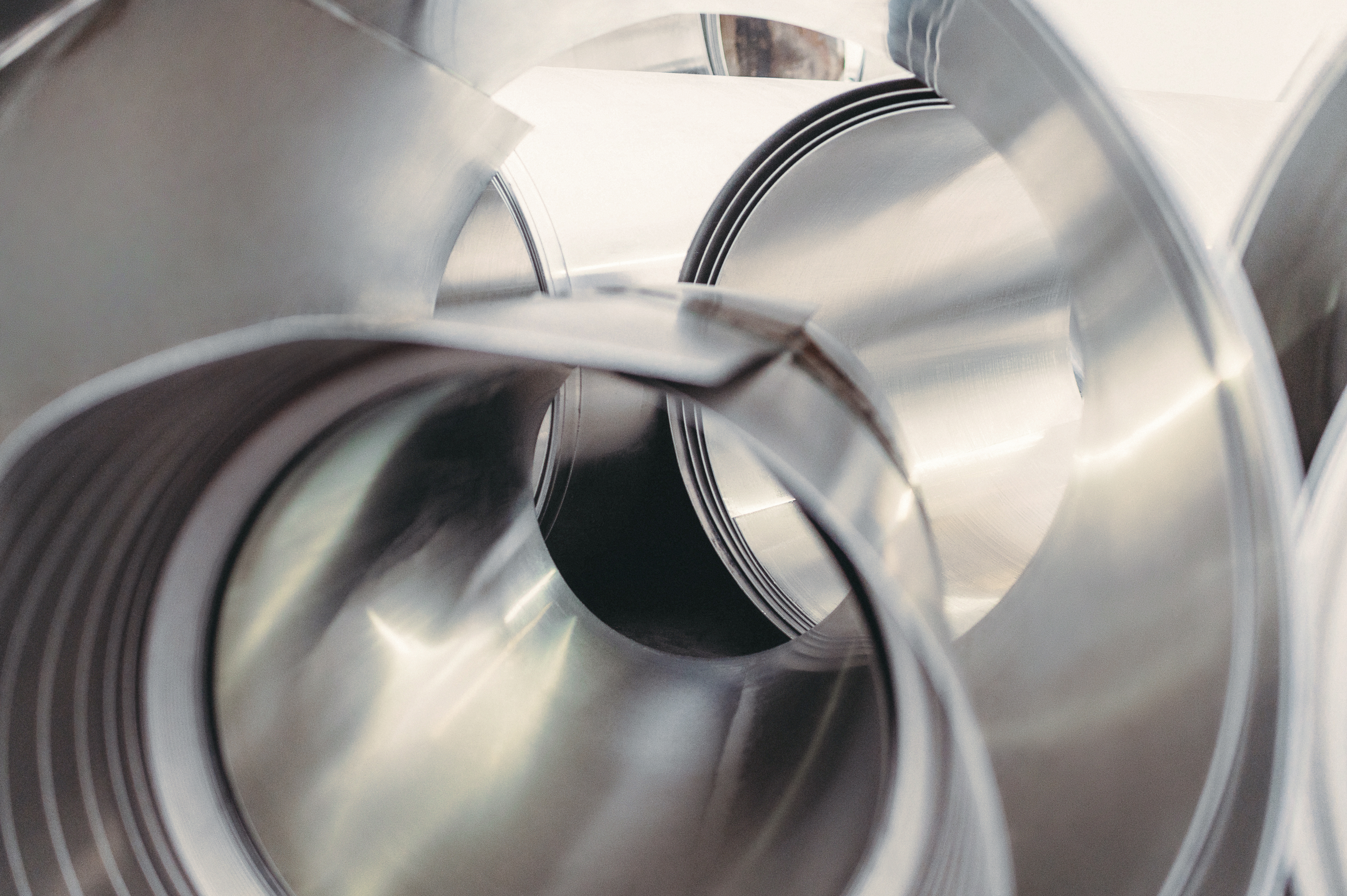 Aluminium scrap for recycling.